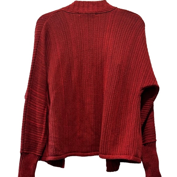 COPY - Calvin Klein Juniors Red Fit & Flare Cotton Knit Open Front Cardigan Swe… - Picture 9 of 12